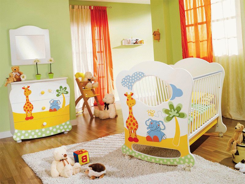 Children's room for a newborn boy