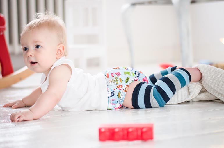 When the baby starts to crawl