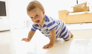When the baby starts to crawl When the baby starts to crawl