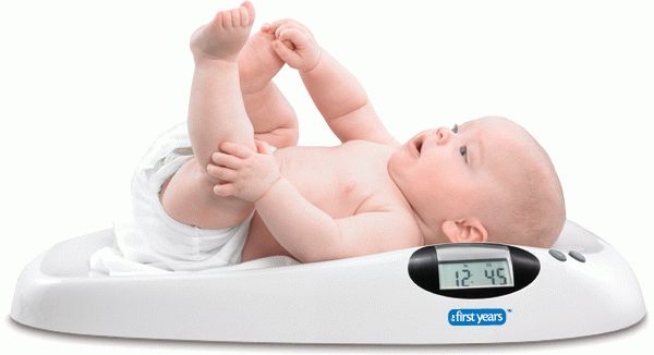 The rate of weight gain in newborns