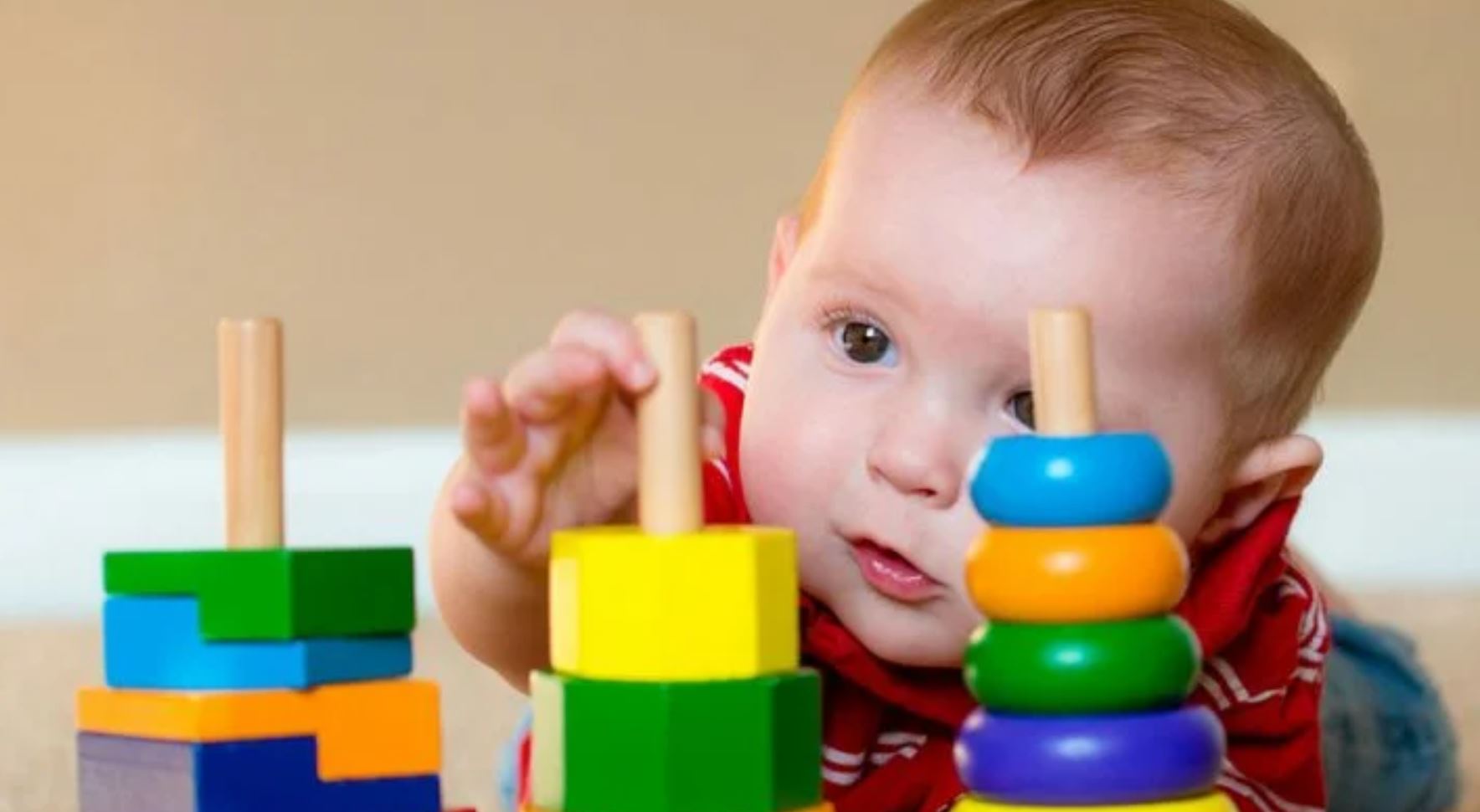 child collects a pyramid