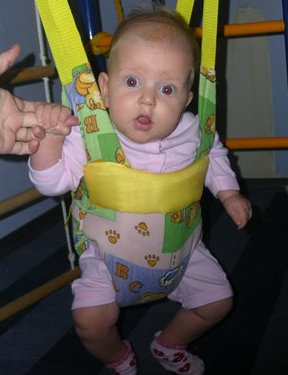 baby jumping