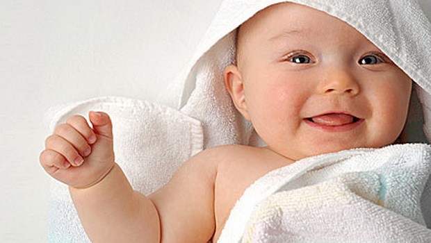 intimate hygiene of a newborn girl
