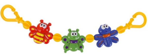 Hanging rattles in a crib or stroller