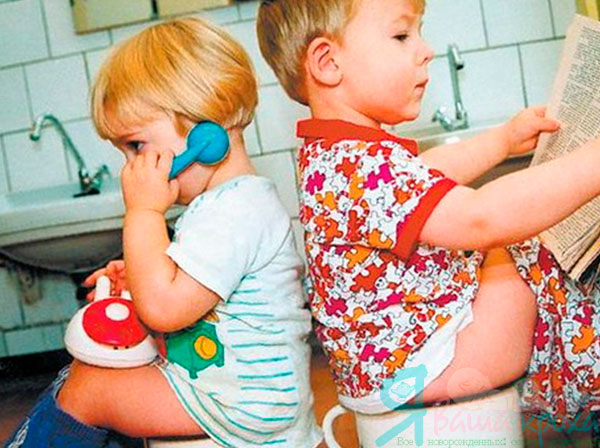 child is afraid to write and poop in a pot