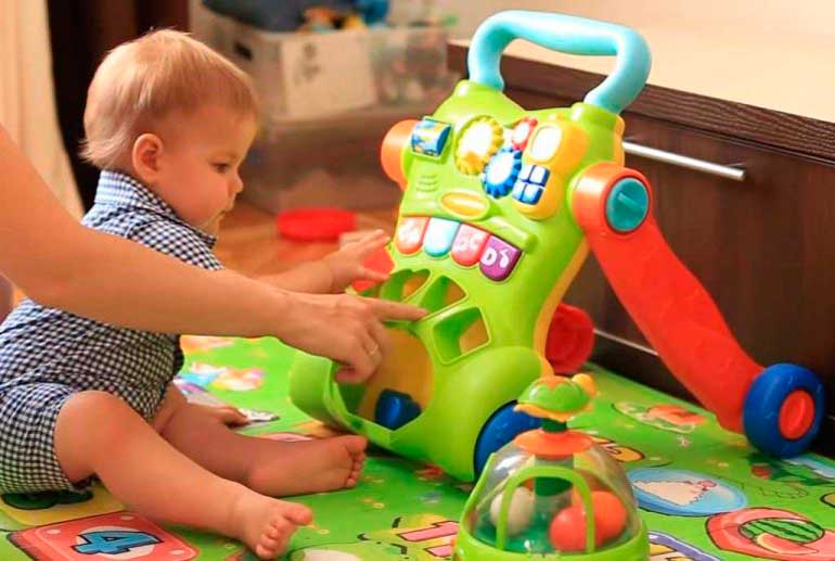 playing with a baby at 11 months