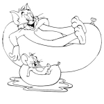 Cat and mouse are resting