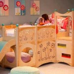 Bed with a house and a slide