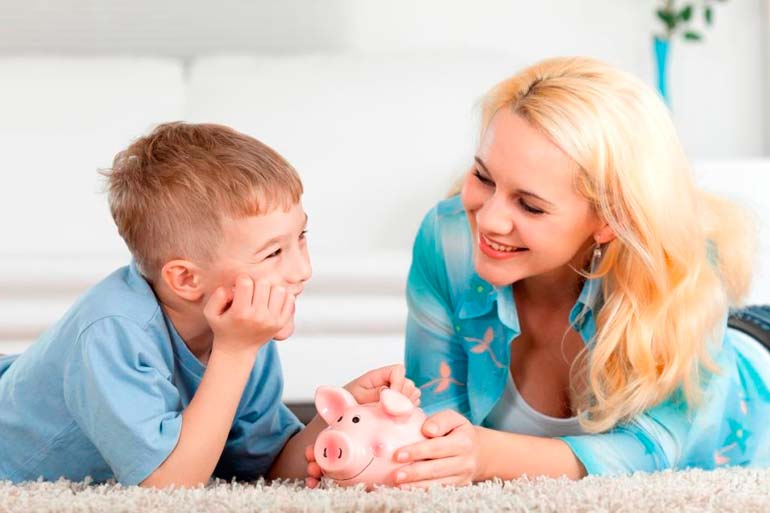 pocket money to a child