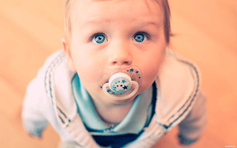 baby with a pacifier