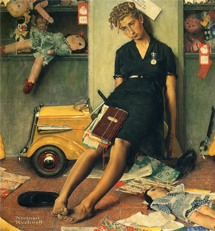 young mommy tired of household chores