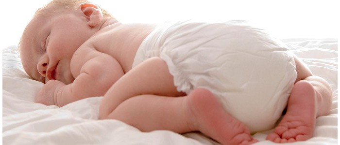 newborn in the diaper