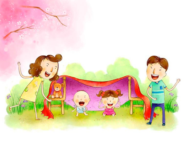 parents play with children