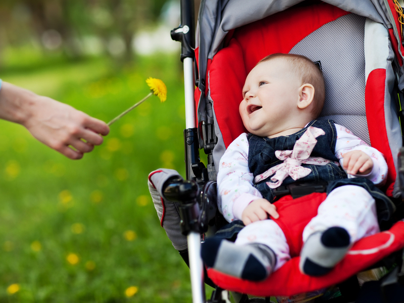 walks with the baby