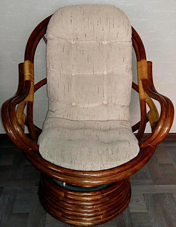 Spring rattan rocking chair