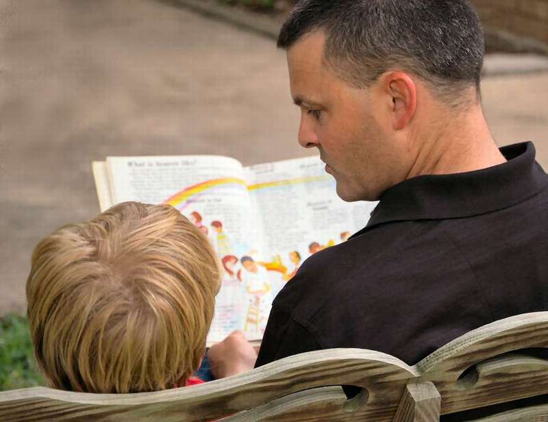 dad and son