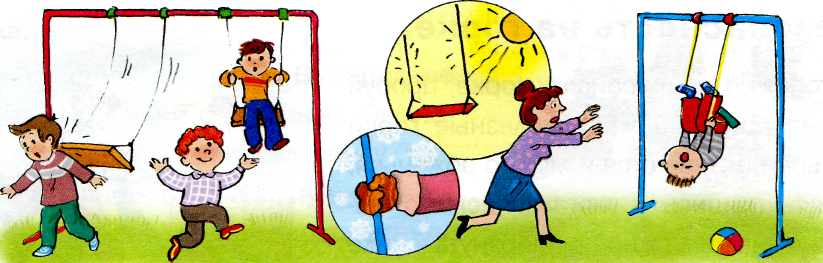 child plays in the playground