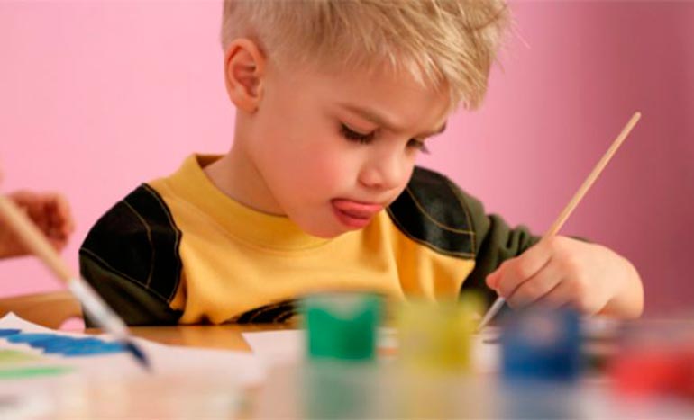 the child is passionate about drawing