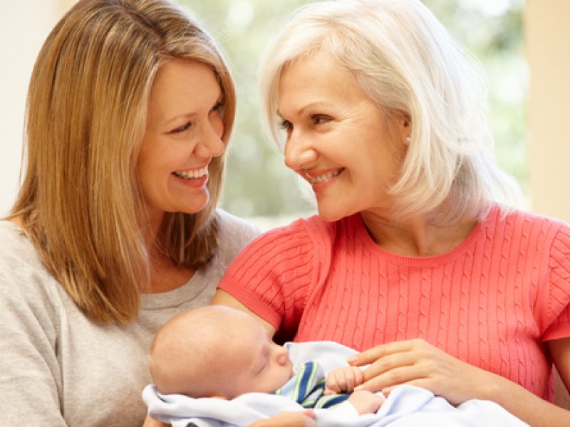 help grandmother after childbirth