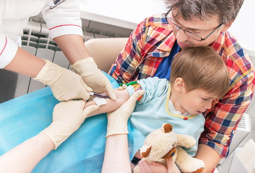 the child is afraid to donate blood