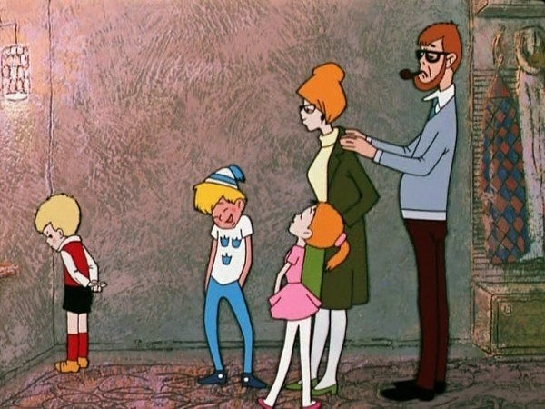 child stands in the corner
