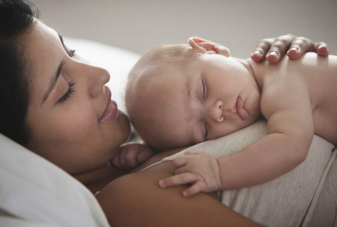 happy mom with a newborn