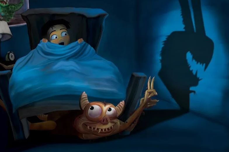 baby fears monster under the bed