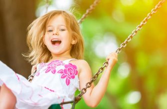 child on a swing