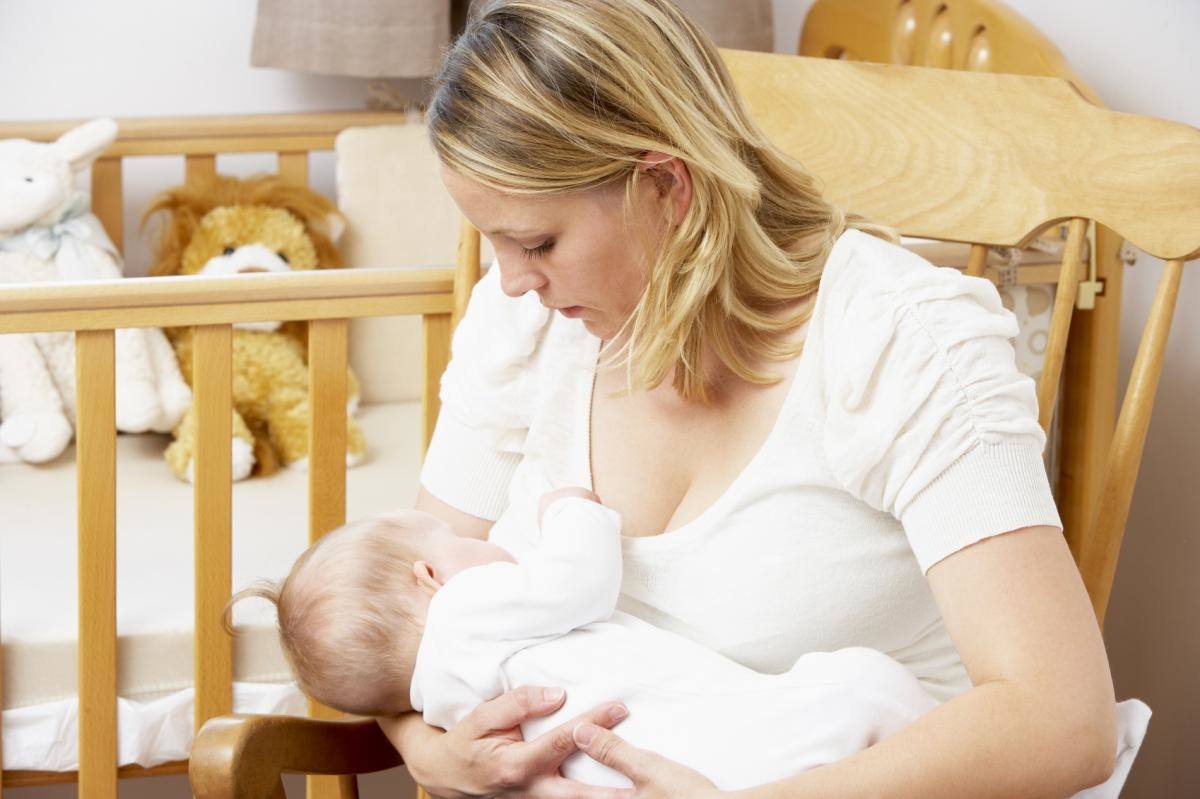 nursing mother with baby