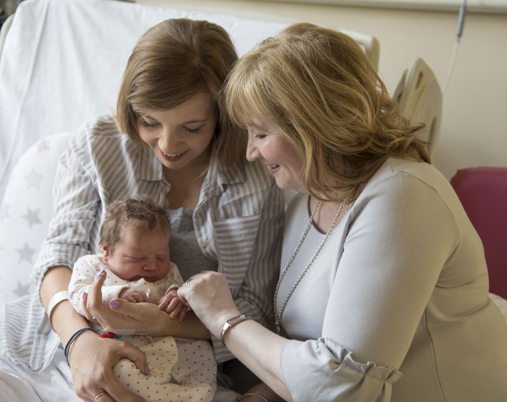 mother in law with baby