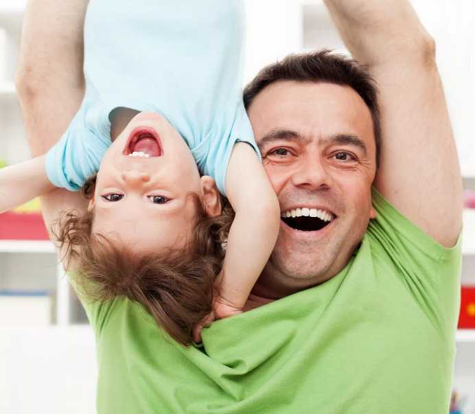 dad is crazy with children