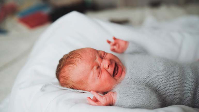 the baby is crying