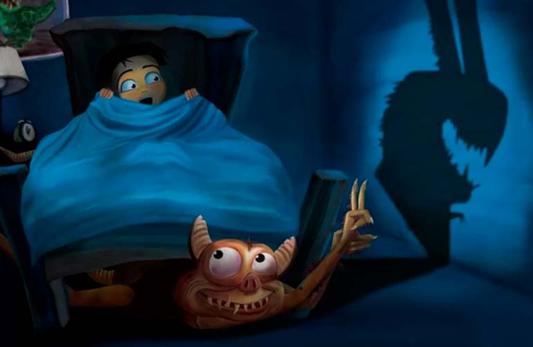 grandmother tells a child terrible tales