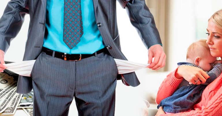 Mom feeds on child support
