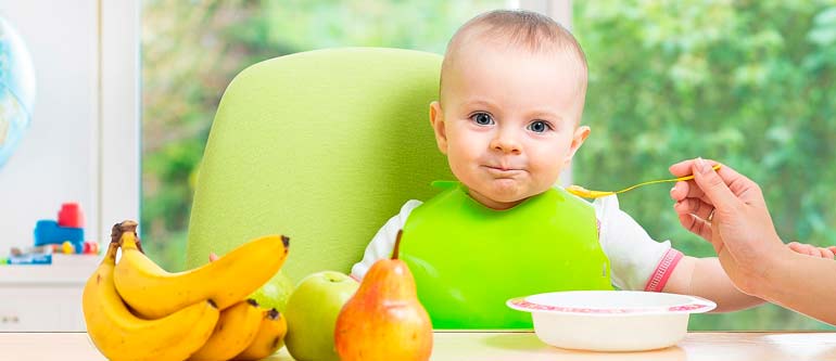 feeding a baby